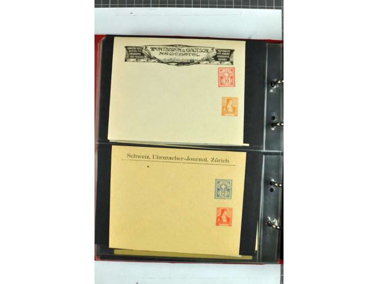 1870/2000, umfangreiche Sammlung Ganzsachen mit einigen hundert Stück in 2 Alben, dabei dekorative Privat-Ganzsachen, Luftpos