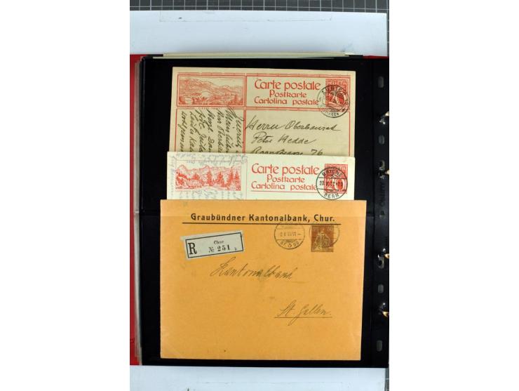 1870/2000, umfangreiche Sammlung Ganzsachen mit einigen hundert Stück in 2 Alben, dabei dekorative Privat-Ganzsachen, Luftpos