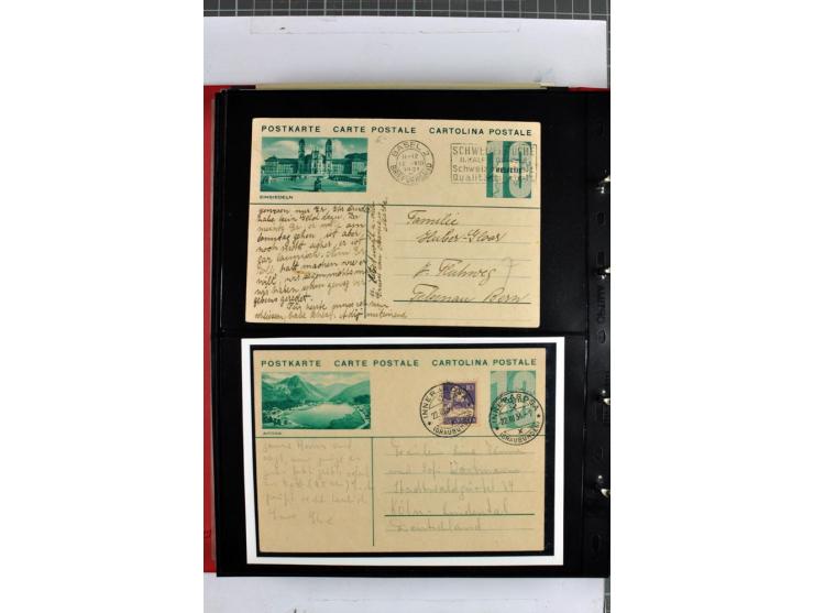 1870/2000, umfangreiche Sammlung Ganzsachen mit einigen hundert Stück in 2 Alben, dabei dekorative Privat-Ganzsachen, Luftpos