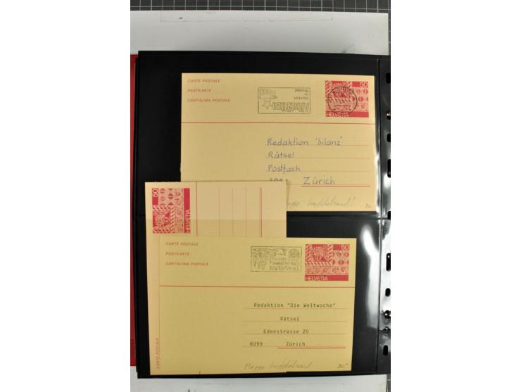 1870/2000, umfangreiche Sammlung Ganzsachen mit einigen hundert Stück in 2 Alben, dabei dekorative Privat-Ganzsachen, Luftpos