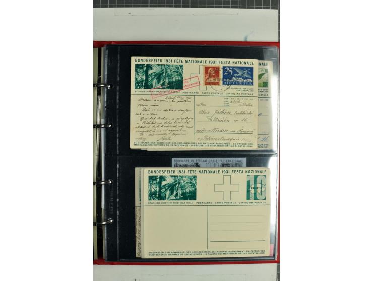 1870/2000, umfangreiche Sammlung Ganzsachen mit einigen hundert Stück in 2 Alben, dabei dekorative Privat-Ganzsachen, Luftpos
