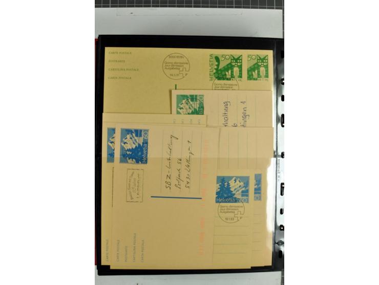 1870/2000, umfangreiche Sammlung Ganzsachen mit einigen hundert Stück in 2 Alben, dabei dekorative Privat-Ganzsachen, Luftpos