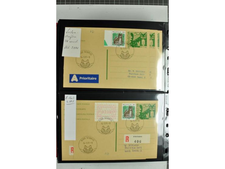 1870/2000, umfangreiche Sammlung Ganzsachen mit einigen hundert Stück in 2 Alben, dabei dekorative Privat-Ganzsachen, Luftpos