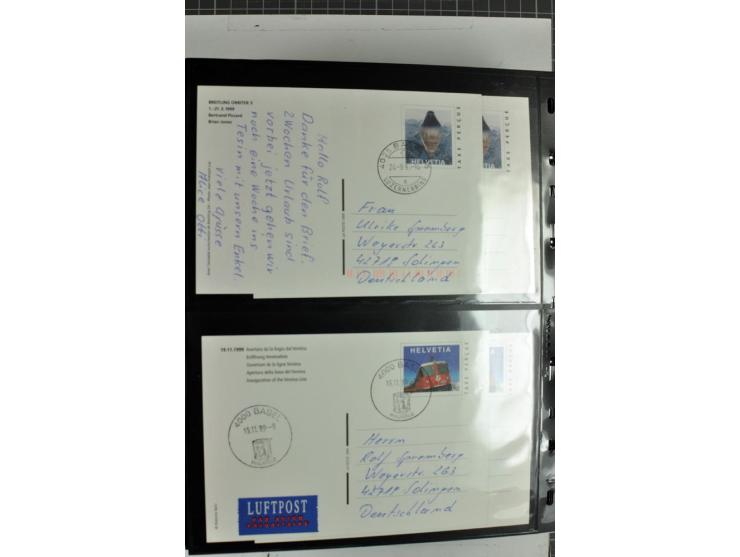 1870/2000, umfangreiche Sammlung Ganzsachen mit einigen hundert Stück in 2 Alben, dabei dekorative Privat-Ganzsachen, Luftpos