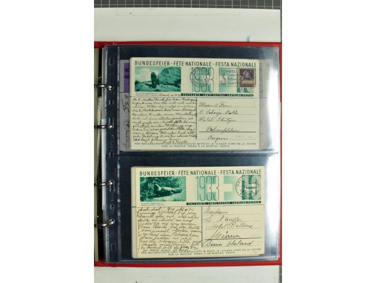 1870/2000, umfangreiche Sammlung Ganzsachen mit einigen hundert Stück in 2 Alben, dabei dekorative Privat-Ganzsachen, Luftpos