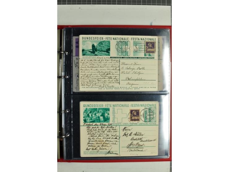 1870/2000, umfangreiche Sammlung Ganzsachen mit einigen hundert Stück in 2 Alben, dabei dekorative Privat-Ganzsachen, Luftpos