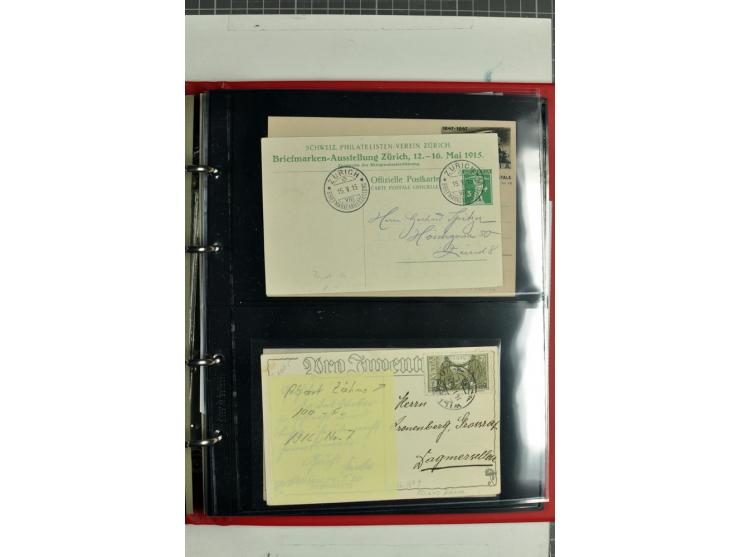 1870/2000, umfangreiche Sammlung Ganzsachen mit einigen hundert Stück in 2 Alben, dabei dekorative Privat-Ganzsachen, Luftpos