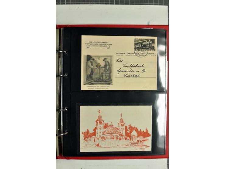1870/2000, umfangreiche Sammlung Ganzsachen mit einigen hundert Stück in 2 Alben, dabei dekorative Privat-Ganzsachen, Luftpos