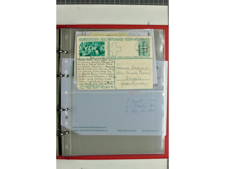 1870/2000, umfangreiche Sammlung Ganzsachen mit einigen hundert Stück in 2 Alben, dabei dekorative Privat-Ganzsachen, Luftpos