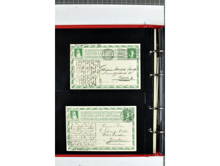 1870/2000, umfangreiche Sammlung Ganzsachen mit einigen hundert Stück in 2 Alben, dabei dekorative Privat-Ganzsachen, Luftpos