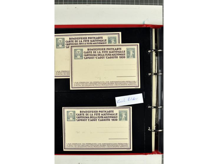 1870/2000, umfangreiche Sammlung Ganzsachen mit einigen hundert Stück in 2 Alben, dabei dekorative Privat-Ganzsachen, Luftpos