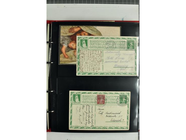 1870/2000, umfangreiche Sammlung Ganzsachen mit einigen hundert Stück in 2 Alben, dabei dekorative Privat-Ganzsachen, Luftpos