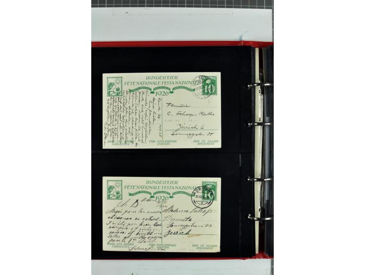 1870/2000, umfangreiche Sammlung Ganzsachen mit einigen hundert Stück in 2 Alben, dabei dekorative Privat-Ganzsachen, Luftpos