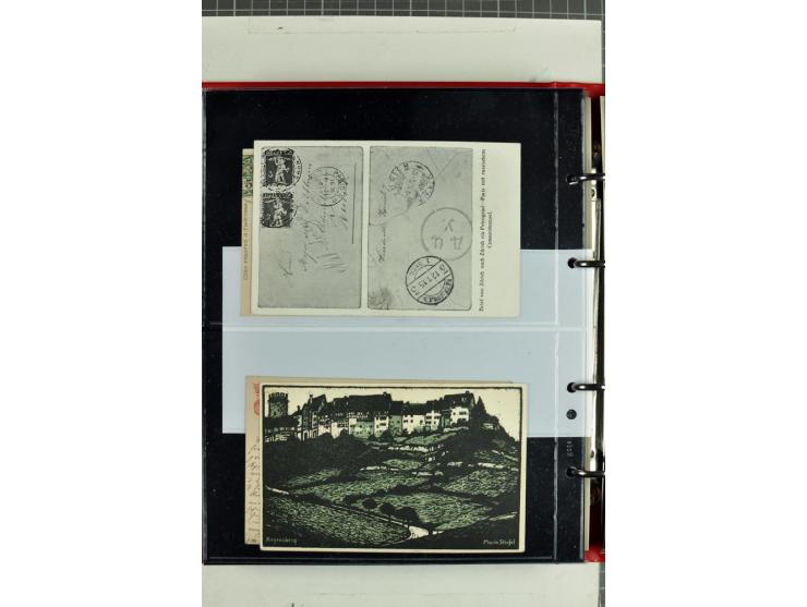 1870/2000, umfangreiche Sammlung Ganzsachen mit einigen hundert Stück in 2 Alben, dabei dekorative Privat-Ganzsachen, Luftpos