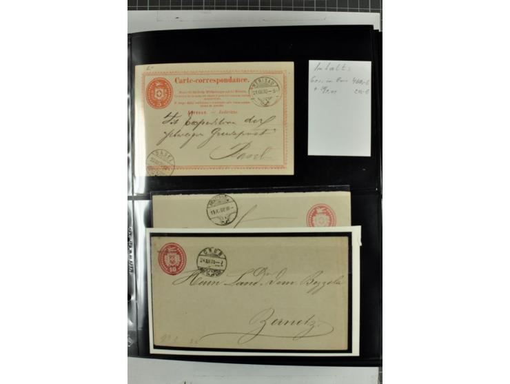 1870/2000, umfangreiche Sammlung Ganzsachen mit einigen hundert Stück in 2 Alben, dabei dekorative Privat-Ganzsachen, Luftpos