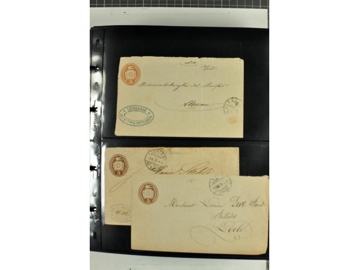 1870/2000, umfangreiche Sammlung Ganzsachen mit einigen hundert Stück in 2 Alben, dabei dekorative Privat-Ganzsachen, Luftpos