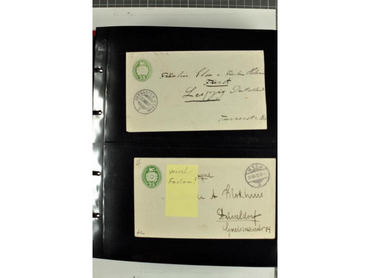 1870/2000, umfangreiche Sammlung Ganzsachen mit einigen hundert Stück in 2 Alben, dabei dekorative Privat-Ganzsachen, Luftpos
