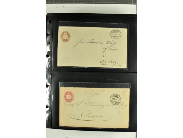 1870/2000, umfangreiche Sammlung Ganzsachen mit einigen hundert Stück in 2 Alben, dabei dekorative Privat-Ganzsachen, Luftpos
