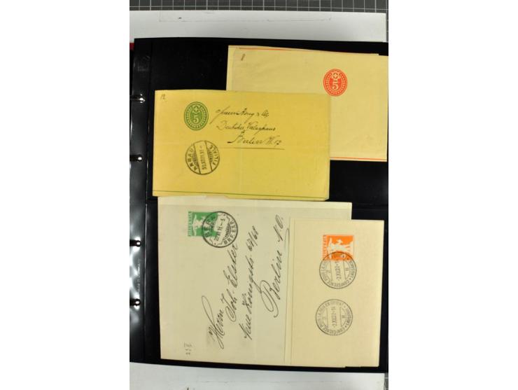 1870/2000, umfangreiche Sammlung Ganzsachen mit einigen hundert Stück in 2 Alben, dabei dekorative Privat-Ganzsachen, Luftpos