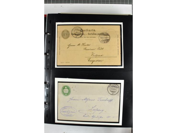 1870/2000, umfangreiche Sammlung Ganzsachen mit einigen hundert Stück in 2 Alben, dabei dekorative Privat-Ganzsachen, Luftpos