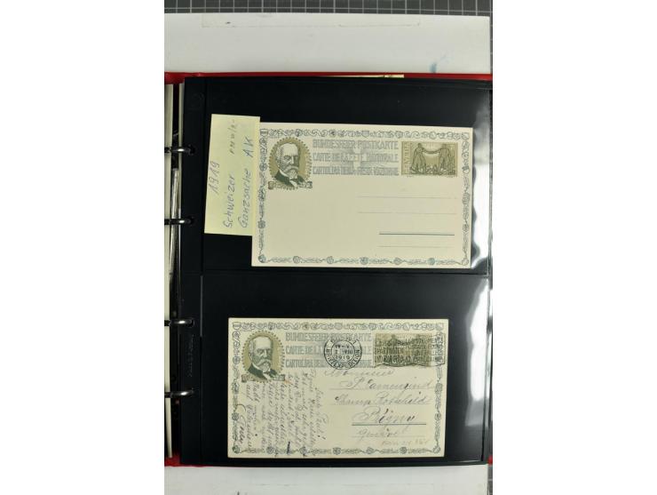 1870/2000, umfangreiche Sammlung Ganzsachen mit einigen hundert Stück in 2 Alben, dabei dekorative Privat-Ganzsachen, Luftpos