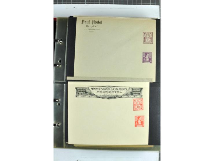 1870/2000, umfangreiche Sammlung Ganzsachen mit einigen hundert Stück in 2 Alben, dabei dekorative Privat-Ganzsachen, Luftpos