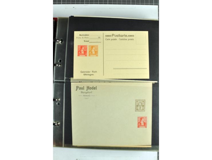 1870/2000, umfangreiche Sammlung Ganzsachen mit einigen hundert Stück in 2 Alben, dabei dekorative Privat-Ganzsachen, Luftpos