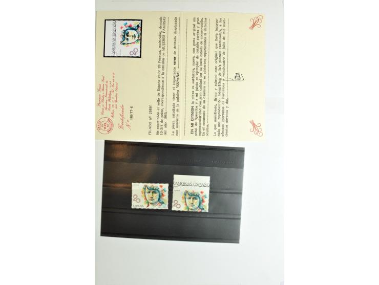 1930/89 (ca.), postfrische Partie von etwa 640 Abarten, dabei ungezähnte Marken, Farbfehldrucke, fehlende Farben, etc.; viele