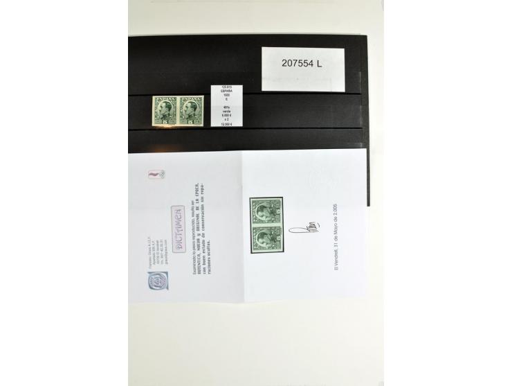 1930/89 (ca.), postfrische Partie von etwa 640 Abarten, dabei ungezähnte Marken, Farbfehldrucke, fehlende Farben, etc.; viele