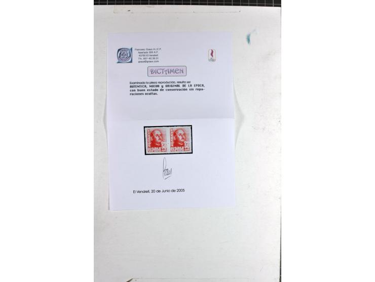1930/67 (ca.), postfrische kleine Partie seltener Abarten und Probedrucke, teils 2 Befunde Grauss AIEP, insgesamt 16 Werte