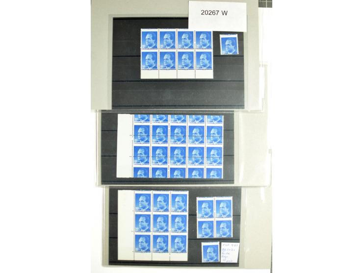 1987/89, postfrische Partie von fast 1700 Abarten, oft in Einheiten