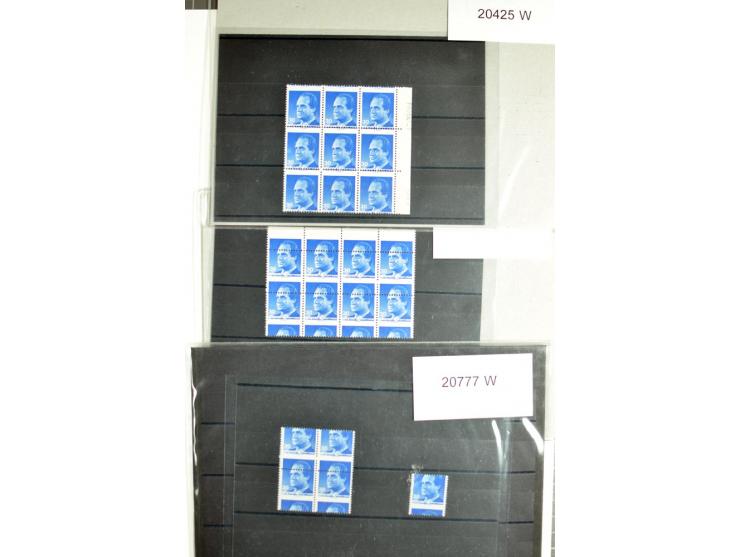 1987/89, postfrische Partie von fast 1700 Abarten, oft in Einheiten
