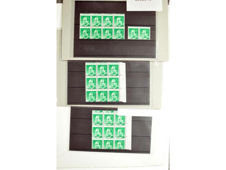 1987/89, postfrische Partie von fast 1700 Abarten, oft in Einheiten