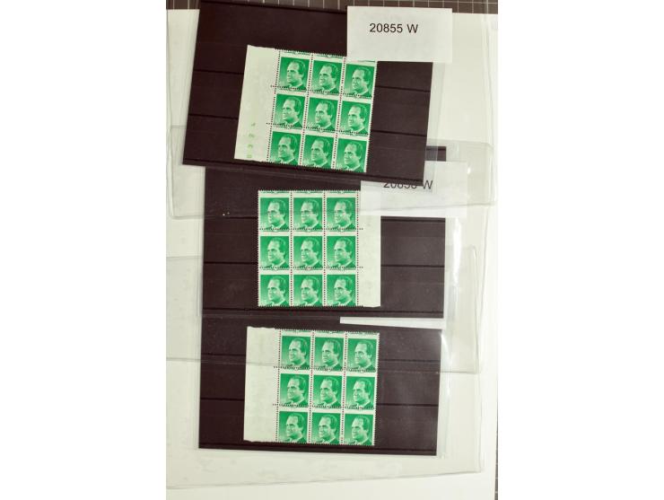 1987/89, postfrische Partie von fast 1700 Abarten, oft in Einheiten
