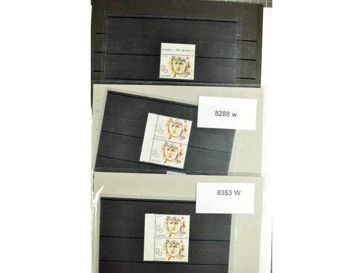 1987/89, postfrische Partie von fast 1700 Abarten, oft in Einheiten