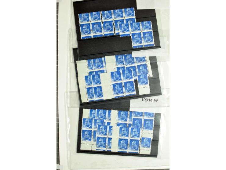 1987/89, postfrische Partie von fast 1700 Abarten, oft in Einheiten