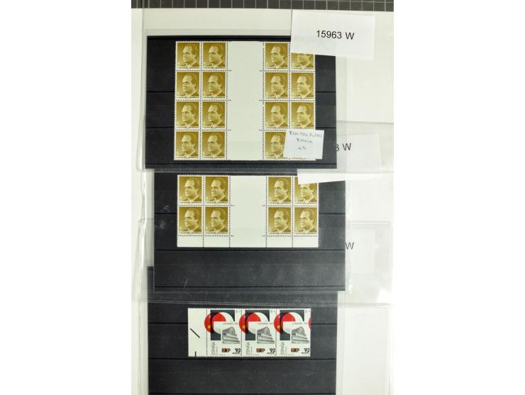1987/89, postfrische Partie von fast 1700 Abarten, oft in Einheiten