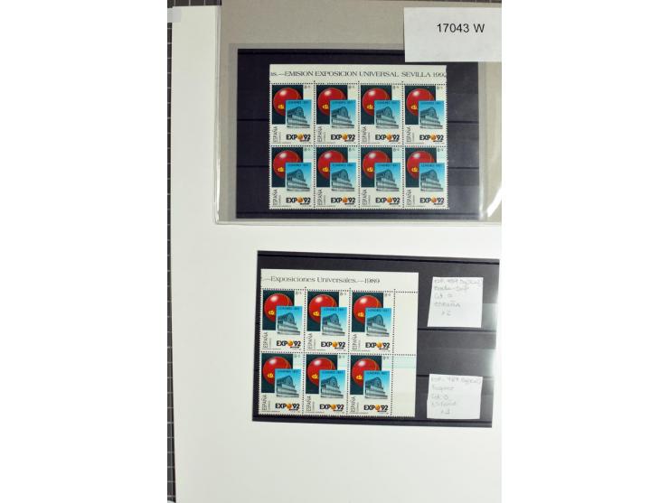1987/89, postfrische Partie von fast 1700 Abarten, oft in Einheiten