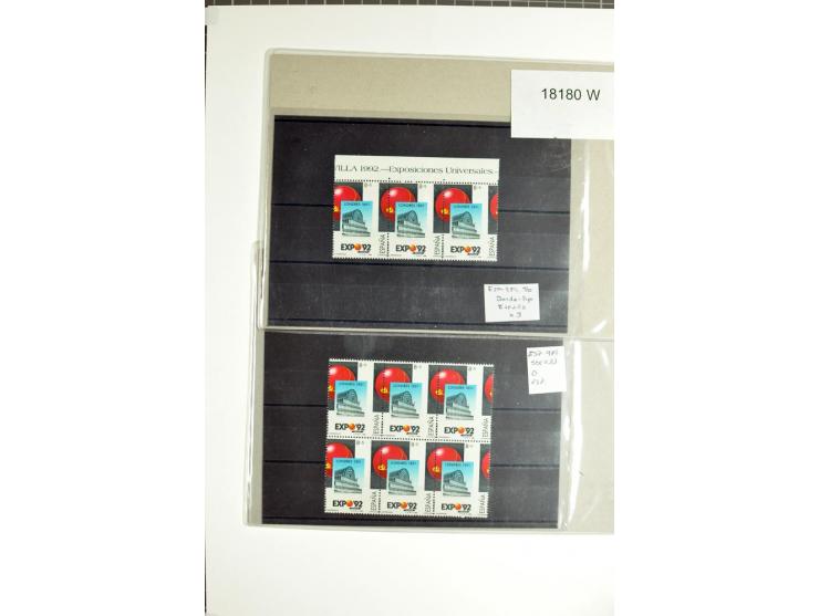1987/89, postfrische Partie von fast 1700 Abarten, oft in Einheiten