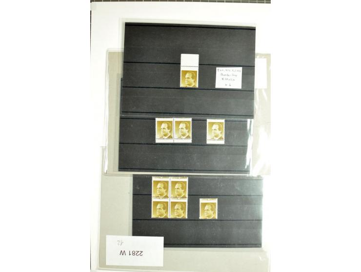 1987/89, postfrische Partie von fast 1700 Abarten, oft in Einheiten