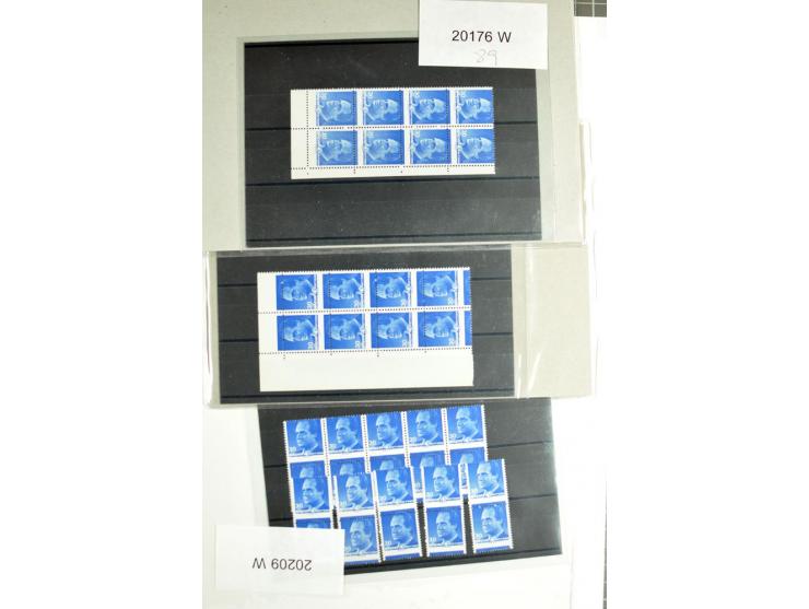 1987/89, postfrische Partie von fast 1700 Abarten, oft in Einheiten