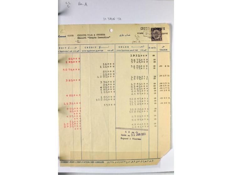 1900/44 (ca.), ägyptische und sudanesische Perfins, umfangreiche Sammlung in 2 Ordnern mit einer Vielzahl voll Lochungen vers