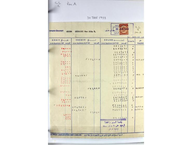 1900/44 (ca.), ägyptische und sudanesische Perfins, umfangreiche Sammlung in 2 Ordnern mit einer Vielzahl voll Lochungen vers