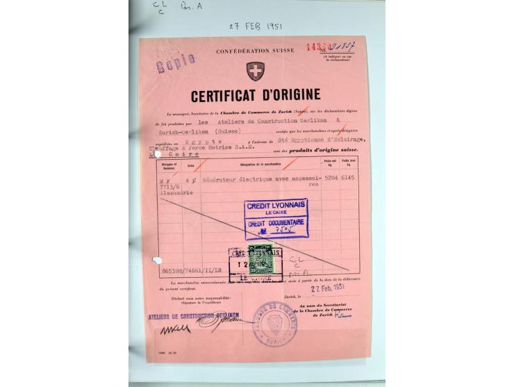 1900/44 (ca.), ägyptische und sudanesische Perfins, umfangreiche Sammlung in 2 Ordnern mit einer Vielzahl voll Lochungen vers