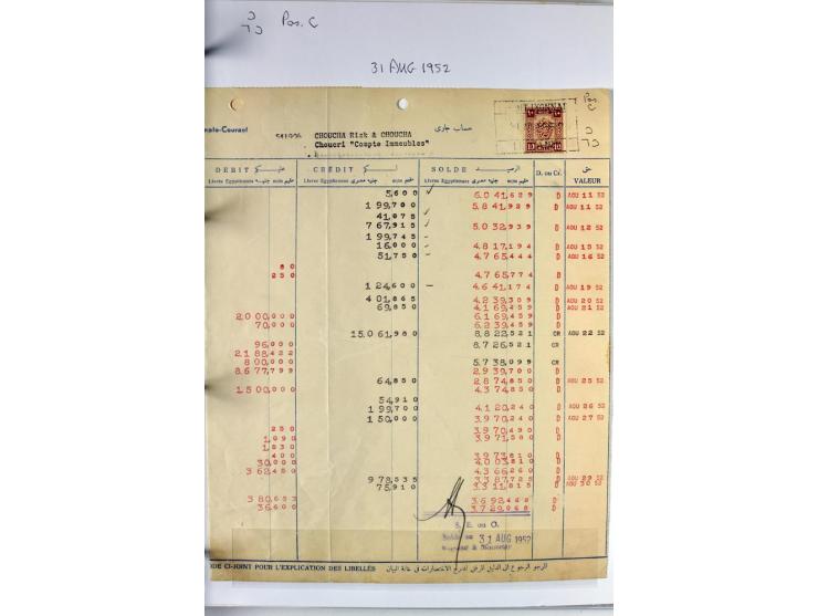1900/44 (ca.), ägyptische und sudanesische Perfins, umfangreiche Sammlung in 2 Ordnern mit einer Vielzahl voll Lochungen vers