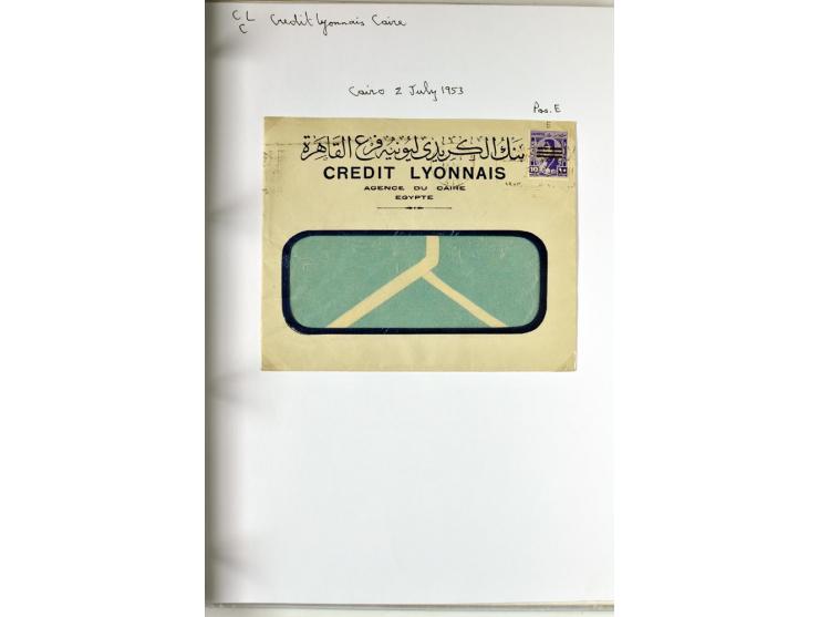 1900/44 (ca.), ägyptische und sudanesische Perfins, umfangreiche Sammlung in 2 Ordnern mit einer Vielzahl voll Lochungen vers