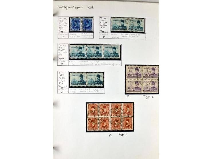 1900/44 (ca.), ägyptische und sudanesische Perfins, umfangreiche Sammlung in 2 Ordnern mit einer Vielzahl voll Lochungen vers