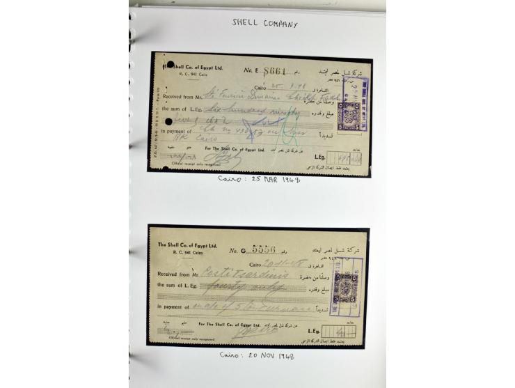 1900/44 (ca.), ägyptische und sudanesische Perfins, umfangreiche Sammlung in 2 Ordnern mit einer Vielzahl voll Lochungen vers