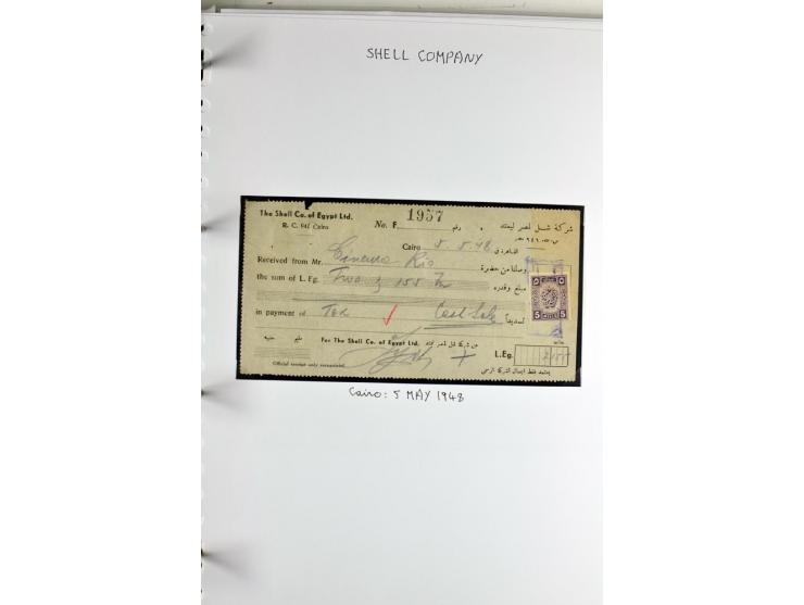 1900/44 (ca.), ägyptische und sudanesische Perfins, umfangreiche Sammlung in 2 Ordnern mit einer Vielzahl voll Lochungen vers