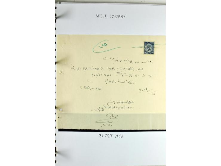 1900/44 (ca.), ägyptische und sudanesische Perfins, umfangreiche Sammlung in 2 Ordnern mit einer Vielzahl voll Lochungen vers